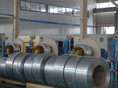 鋁管生(shēng)産現(xiàn)場(chǎng)-管材收卷